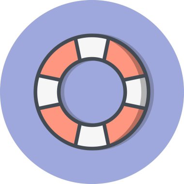 Kişisel ve ticari kullanım için can simidi vektör simge işareti simge vektör çizim..