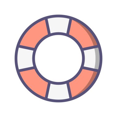 Kişisel ve ticari kullanım için can simidi vektör simge işareti simge vektör çizim..