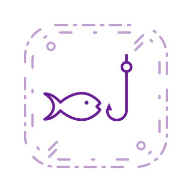 Balık tutma vektör simge işareti simge vektör çizim kişisel ve ticari kullanım için..