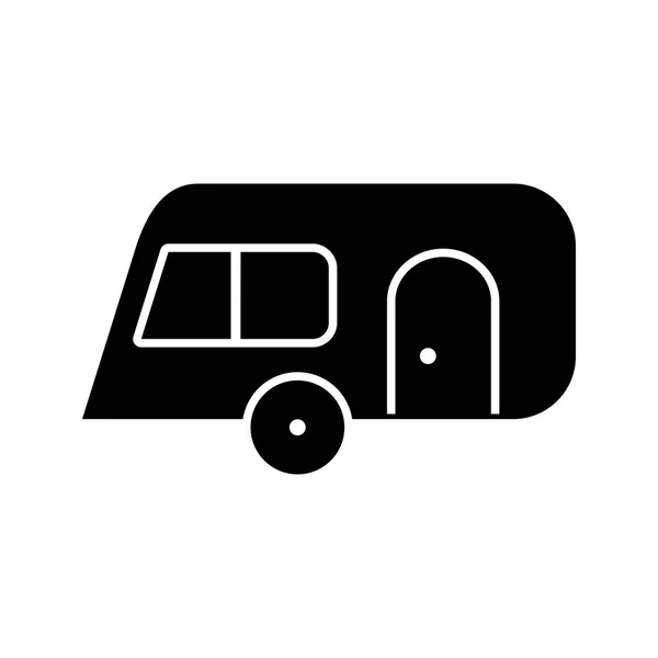 Icono Vector Caravana Icono Signo Icono Vector Ilustración Para Uso — Vector de stock