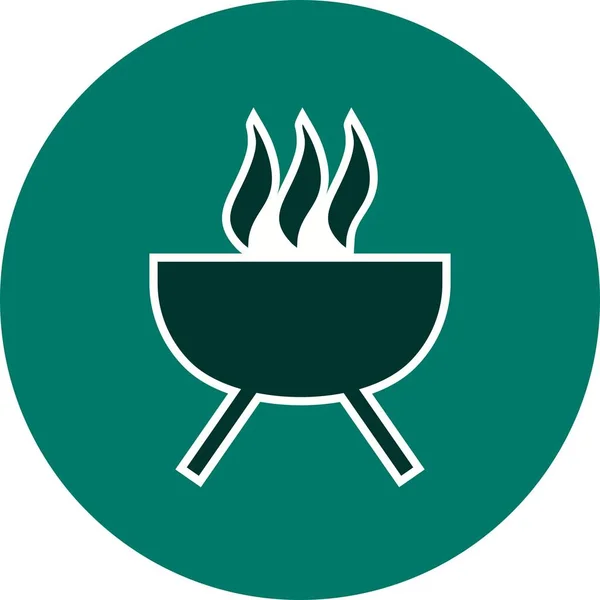 Illustration Vectorielle Icône Signe Icône Barbecue Pour Usage Personnel Commercial — Image vectorielle