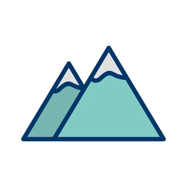 Εικονογράφηση Διάνυσμα Εικονίδιο Φορέα Εικονίδιο Σημάδι Βουνά Για Προσωπική Και — Διανυσματικό Αρχείο