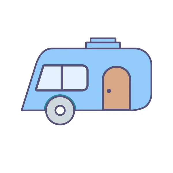 Caravan Vektor Icon Sign Icon Vektor Illustration Für Den Persönlichen — Stockvektor