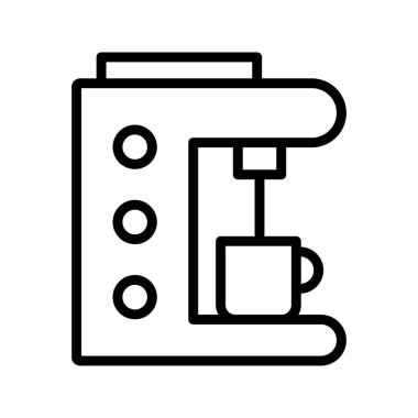 Kahve makinesi vektör simge işareti simge vektör çizim kişisel ve ticari kullanım için..
