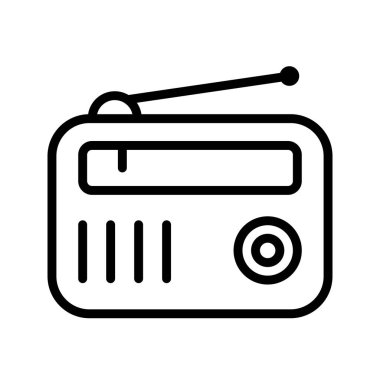 Radyo vektör simge işareti simge vektör çizim kişisel ve ticari kullanım için..