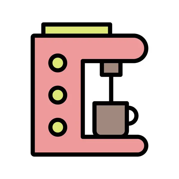 Kaffebryggare Vektor Ikonen Logga Ikonen Vektorillustration För Personligt Och Kommersiellt — Stock vektor