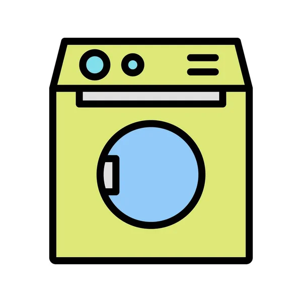 Ilustração Vetor Ícone Sinal Vetor Vetor Máquina Lavar Para Uso — Vetor de Stock