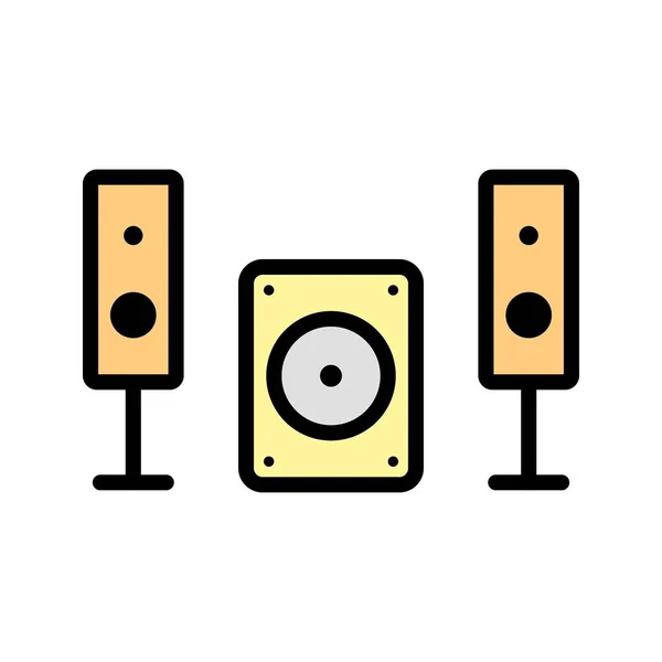 Sistema Música Icono Vectores Icono Signos Ilustración Vectores Para Uso — Vector de stock