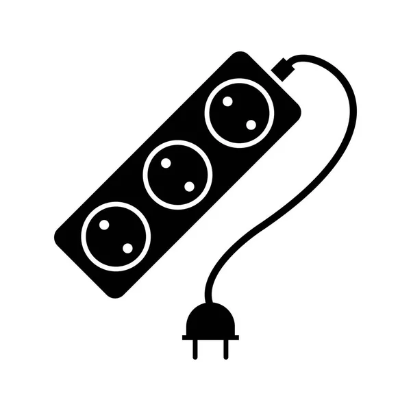 Verlängerungskabel Vektor Symbol Zeichen Symbol Vektor Illustration Für Den Persönlichen — Stockvektor
