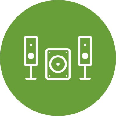 Müzik sistemi vektör simge işareti simge vektör çizim kişisel ve ticari kullanım için..