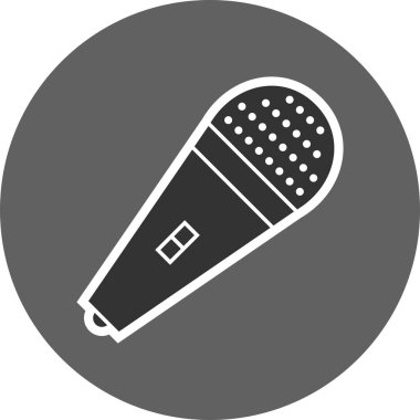 Mic vektör simge işareti simge vektör çizim kişisel ve ticari kullanım için..