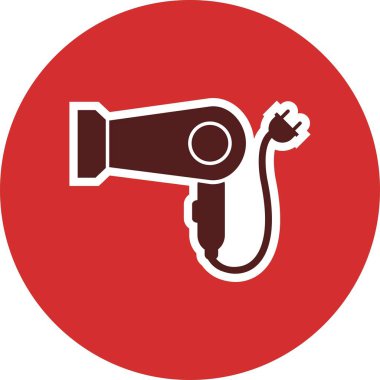Saç kurutma makinesi vektör simge işareti simge vektör çizim kişisel ve ticari kullanım için..
