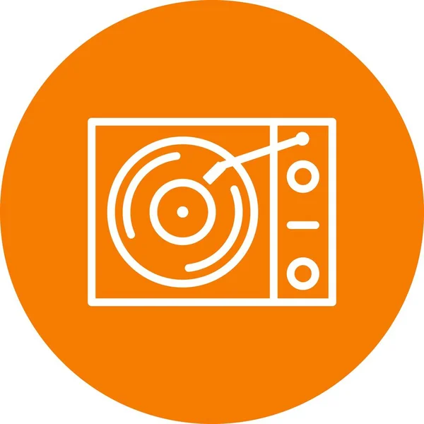 Reproductor Vinilo Icono Vector Icono Signo Ilustración Vectores Para Uso — Archivo Imágenes Vectoriales