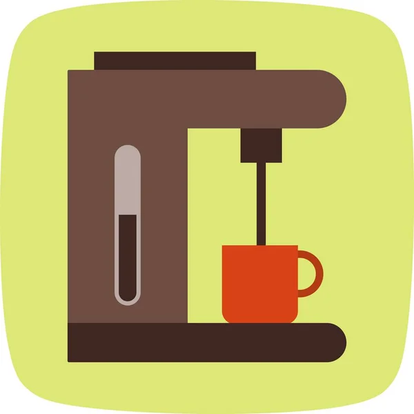 Kaffebryggare Vektor Ikonen Logga Ikonen Vektorillustration För Personligt Och Kommersiellt — Stock vektor