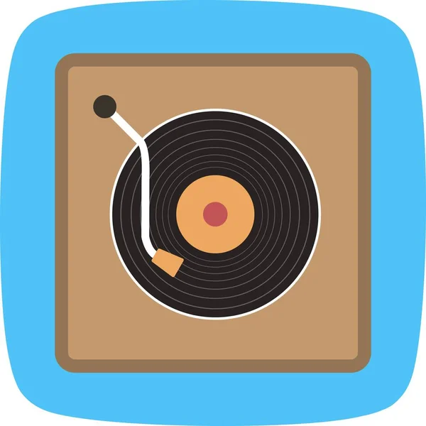 Reproductor Vinilo Icono Vector Icono Signo Ilustración Vectores Para Uso — Archivo Imágenes Vectoriales