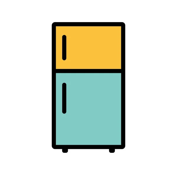 Icono Del Icono Del Icono Del Vector Del Refrigerador Ilustración — Archivo Imágenes Vectoriales