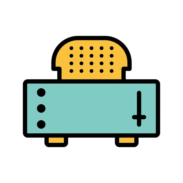 Slice Toaster Vector Icon Sign Icon Vector Illustration Personal Commercial — Stock Vector