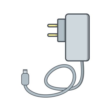 Mobil şarj cihazı vektör simge işareti simge vektör çizim kişisel ve ticari kullanım için..