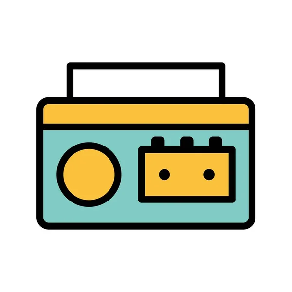 Cassette Player Vector Icon Sign Icon Vector Illustration Personal Commercial — Stock Vector