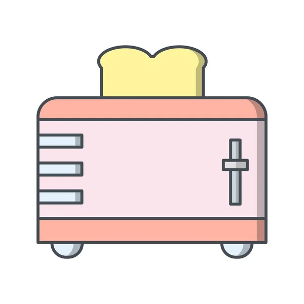 Slice Toaster Vector Icon Sign Icon Vector Illustration Para Uso — Vector de stock