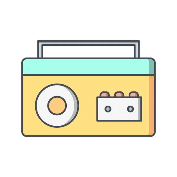 Cassette Player Vector Icon Sign Icon Vector Illustration Personal Commercial — Stock Vector
