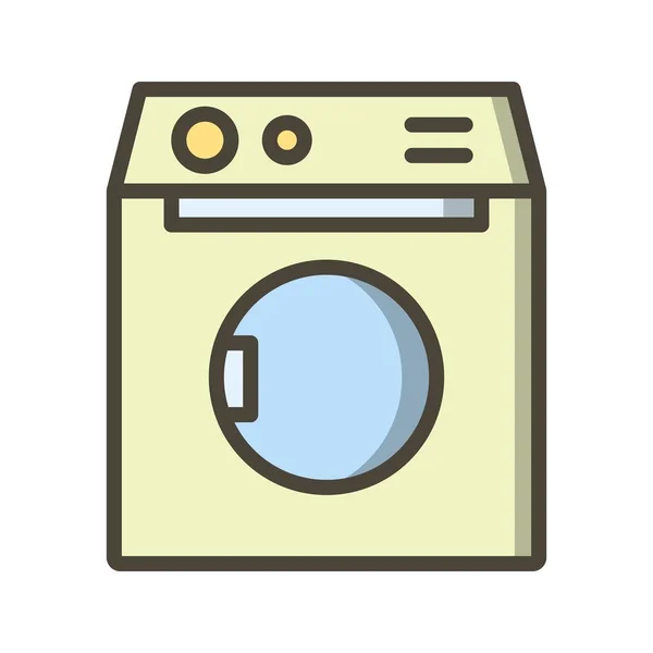 Ilustração Vetor Ícone Sinal Vetor Vetor Máquina Lavar Para Uso — Vetor de Stock