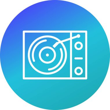 Vinil oyuncu vektör simge işareti simge vektör çizim için kişisel ve ticari kullanım..