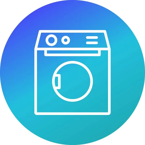 Çamaşır Makinesi Vektör Simge Işareti Simge Vektör Çizim Kişisel Ticari — Stok Vektör