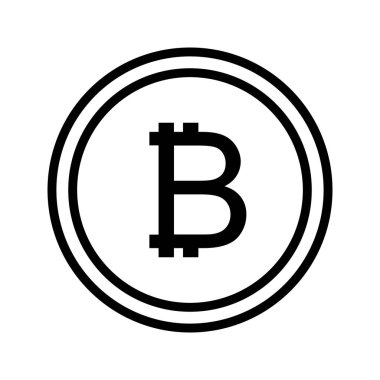 Bitcoin vektör simge işareti simge vektör çizim kişisel ve ticari kullanım için..