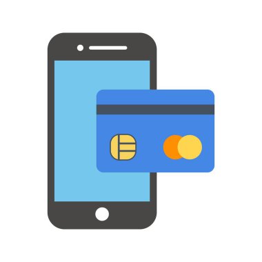 Mobil Bankacılık vektör simge işareti simge vektör çizim için kişisel ve ticari kullanım..