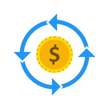 Para akışı vektör simge işareti simge vektör çizim kişisel ve ticari kullanım için..
