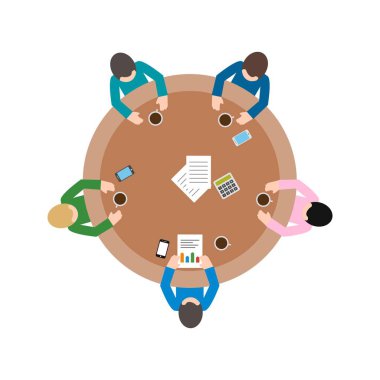 Toplantı vektör simge işareti simge vektör çizim kişisel ve ticari kullanım için..