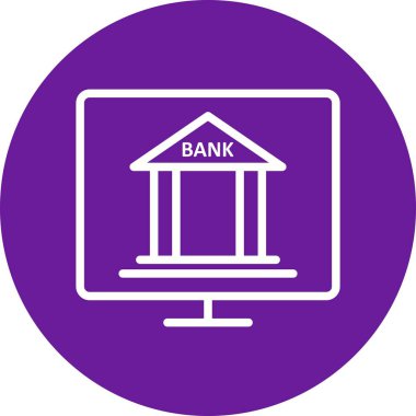 Internet bankacılığı vektör simge işareti simge vektör çizim kişisel ve ticari kullanım için..