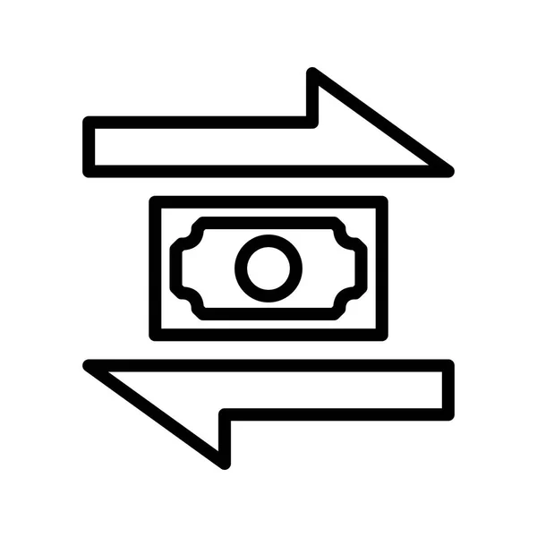 Icono Vector Transacción Icono Signo Ilustración Vector Para Uso Personal — Vector de stock
