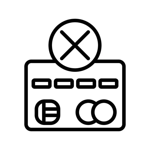 Zahlungsausfall Vektor Symbol Zeichen Symbol Vektor Illustration Für Den Persönlichen — Stockvektor