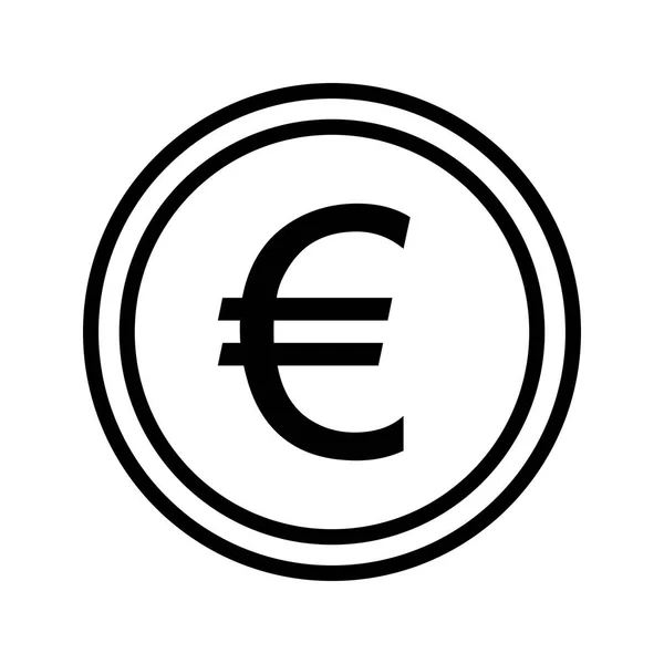 Icono Del Vector Del Euro Icono Muestra Ilustración Del Vector — Vector de stock