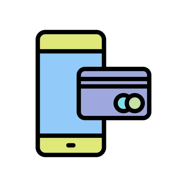 Мобільний Банкінг Векторні Значки Векторні Ілюстрації Особистого Комерційного Використання — стоковий вектор