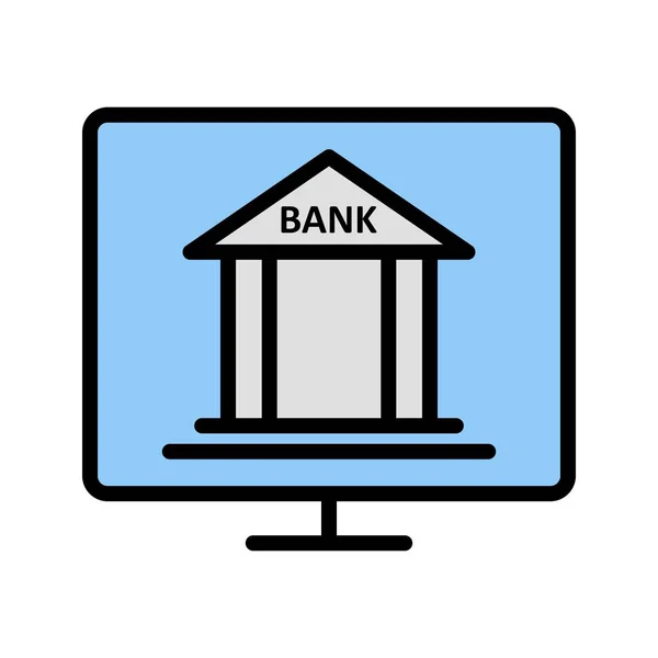 Векторная Иконка Интернет Банкинга Знаковая Векторная Иллюстрация Личного Коммерческого Использования — стоковый вектор