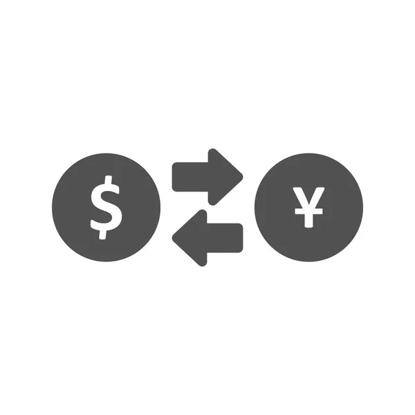 Směnný Kurz Vektorové Ikony Znamení Ikonu Vektorové Ilustrace Pro Osobní — Stockový vektor