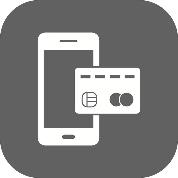 Mobile Banking Vektor Icon Zeichen Icon Vektor Illustration Für Den — Stockvektor