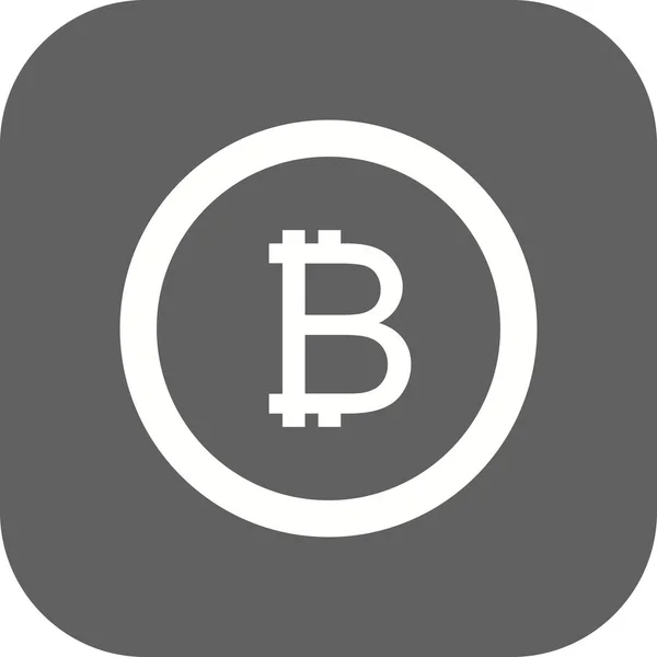 Bitcoin Vektor Ikonen Logga Ikonen Vektorillustration För Personligt Och Kommersiellt — Stock vektor