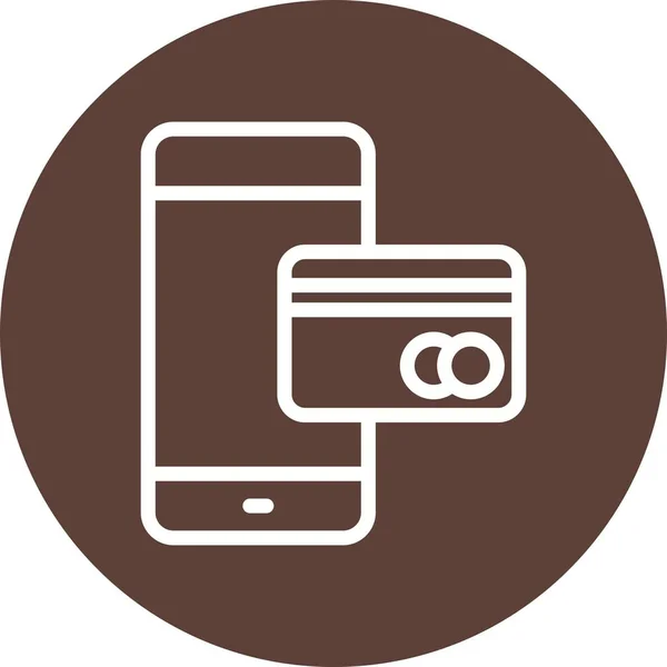 Mobile Banking Vector Icon Teken Pictogram Vector Illustratie Voor Persoonlijk — Stockvector