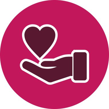 Kişisel ve ticari kullanım için sadaka vektör simge işareti simge vektör çizim..