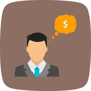 Vektör simge işareti simge vektör çizim için kişisel ve ticari kullanım düşünme iş..