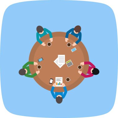 Toplantı vektör simge işareti simge vektör çizim kişisel ve ticari kullanım için..