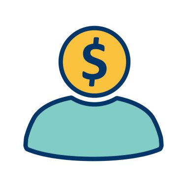 Bankacı vektör simge işareti simge vektör çizim kişisel ve ticari kullanım için..