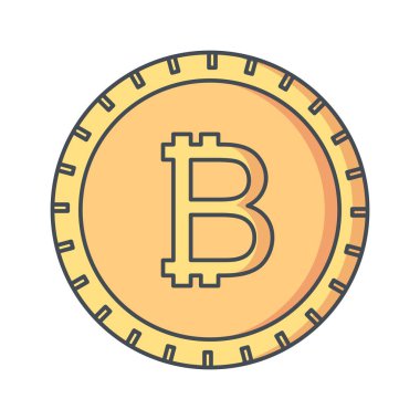 Bitcoin vektör simge işareti simge vektör çizim kişisel ve ticari kullanım için..