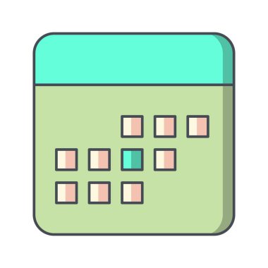 İş takvimi vektör simge işareti simge vektör çizim kişisel ve ticari kullanım için..