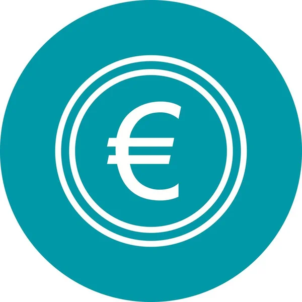 Euro Vector Icon Signaal Pictogram Vectorillustratie Voor Persoonlijk Commercieel Gebruik — Stockvector