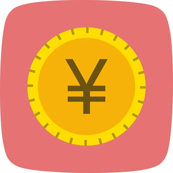 Icono Vector Yen Icono Signo Icono Vector Ilustración Para Uso — Vector de stock